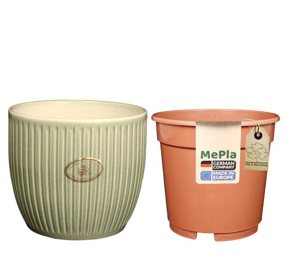Heimwerkercenter Übertopf MePla - Set - Übertopf Belice ø13 - Aquamarin + Kulturtopf ø12 Heimwerkercenter Übertopf MePla - Set - Übertopf Belice ø13 - Aquamarin + Kulturtopf ø12 von Heimwerkercenter