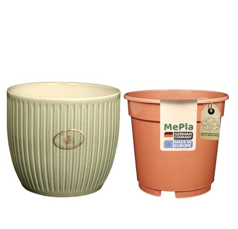 Heimwerkercenter Übertopf MePla - Set - Übertopf Belice ø13 - Aquamarin + Kulturtopf ø12 Heimwerkercenter Übertopf MePla - Set - Übertopf Belice ø13 - Aquamarin + Kulturtopf ø12 von Heimwerkercenter