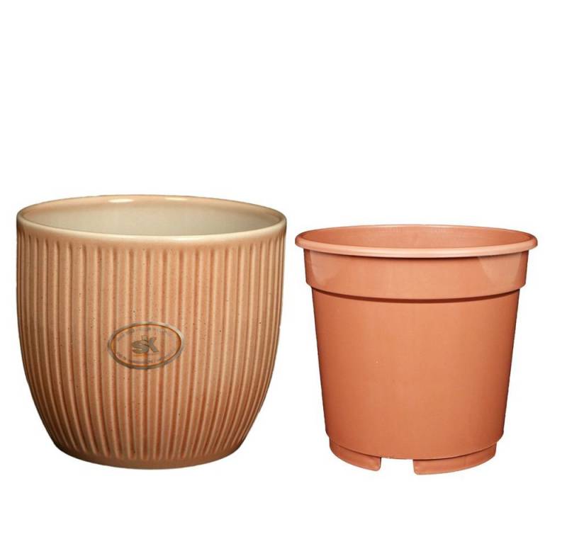 Heimwerkercenter Übertopf MePla - Set - Übertopf Belice ø13 - Pfirsich + Kulturtopf ø12 Heimwerkercenter Übertopf MePla - Set - Übertopf Belice ø13 - Pfirsich + Kulturtopf ø12 von Heimwerkercenter