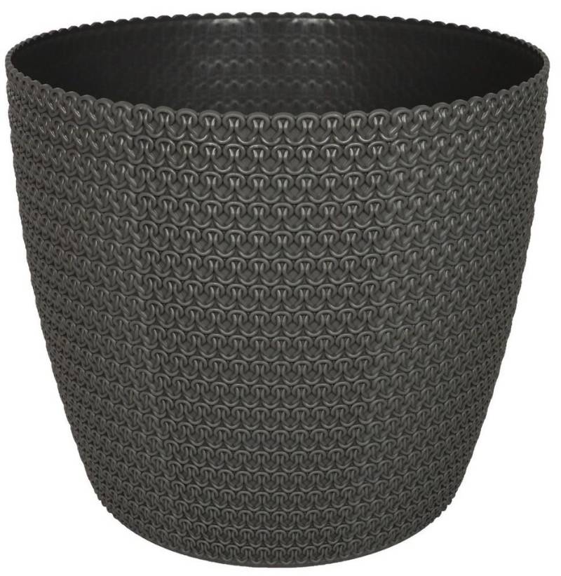 Heimwerkercenter Übertopf Kunststoff Übertopf Jersey Blumenkübel Pflanzentopf ø11 cm anthrazit von Heimwerkercenter