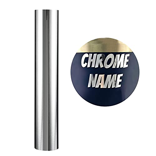 Heinaroman Selbstklebende Vinylfolie Plotter - 30x305cm Plotterfolie Selbstklebend Chrom Vinyl Rollen, Permanente Selbstklebende Metallic Vinylfolie für Aufkleber, Cric, Scrapbooking (Silber) von Heinaroman