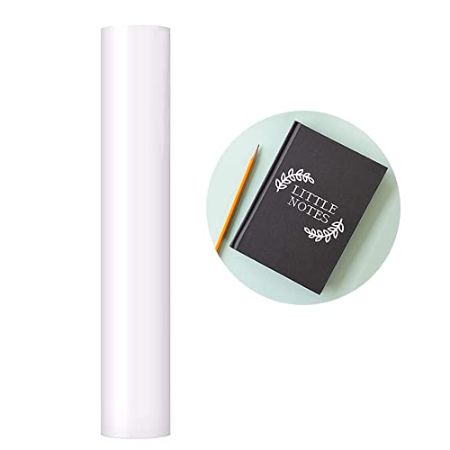 Heinaroman Selbstklebende Vinylfolie Plotter - 30x150cm Plotterfolie Selbstklebend Vinyl Rollen, Permanente Klebefolien Vinylfolie Plotter für Aufkleber, Cric, Scrapbooking (Glänzend Weiß) von Heinaroman