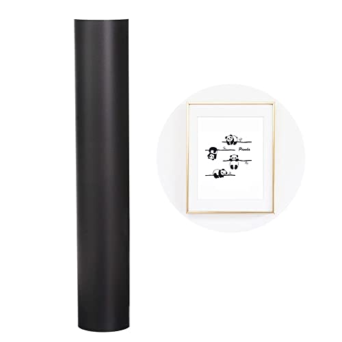 Heinaroman Selbstklebende Vinylfolie Plotter - 30x305cm Plotterfolie Selbstklebend Vinyl Rollen, Permanente Klebefolien Vinylfolie Plotter für Aufkleber, Cric, Scrapbooking (Matt Schwarz) von Heinaroman