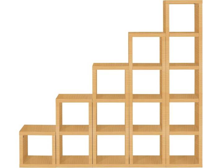 Regalwürfel HEINE HOME, braun (buchefarben), B:39,5cm H:75cm T:29,5cm, MDF, Regale von Heine-Home