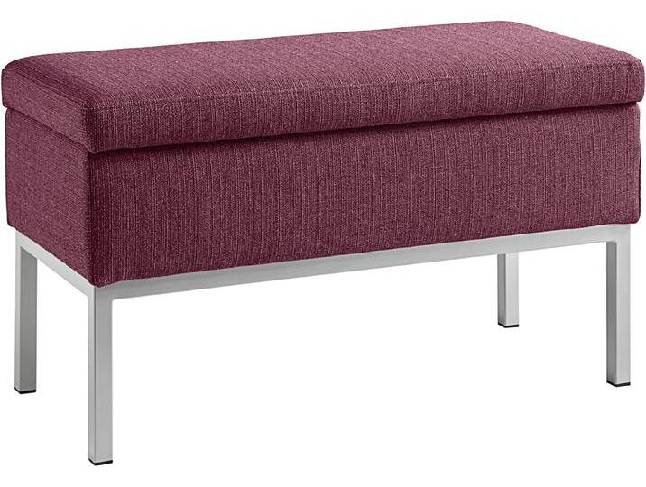Sitzbank HEINE HOME, lila, B:81cm H:47cm T:36cm, Kunststoff, MDF, Metall, Polyester, Spanplatte, Sitzbänke von Heine-Home