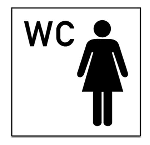 Aufkleber Piktogramm"WC Frauen" 150x150mm Aufkleber Piktogramm"WC Frauen" 150x150mm von LEMAX