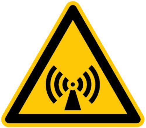 H.Klar Aufkleber Warnung vor elektromagnetischen Feldern ähnlich ISO 7010 ISO-W005 SL 200mm von Heinrich Klar GmbH & Co. KG