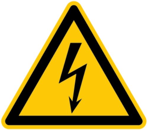 H.Klar Aufkleber Warnung vor gefährlicher elektrischer Spannung 21 Stück auf Bogen SL 25mm von Heinrich Klar GmbH & Co. KG