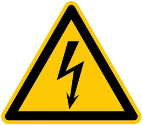 H.Klar Aufkleber Warnung vor gefährlicher elektrischer Spannung D-W008 SL 200mm von Heinrich Klar GmbH & Co. KG