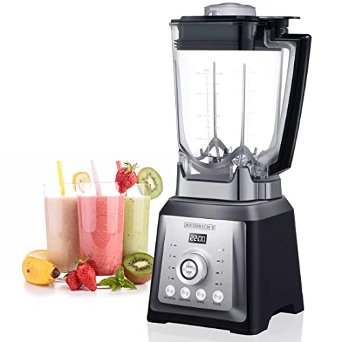 HEINRICHS Mixer, Standmixer, Hochleistungsmixer mit 32000 U/min und 2000W Motor + 4Programme, Blender-8 Edelstahlklingel, BPA-Frei, Smoothie Maker, 2L Behälter, Ice-Crush Funktion, Heinrich´s von Heinrich´s