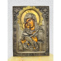 19.jh Wladimir Ikone Mutter Gottes Wunderschöne Christliche Kunst 19.jh Wladimir Ikone Mutter Gottes Wunderschöne Christliche Kunst von HeinrichAntique