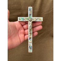 Großes Elegantes Perlmutt-Kruzifix | Heiliges Kruzifix Handgefertigt Im Heiligen Land Kreuz Religiöses Geschenk Großes Elegantes Perlmutt-Kruzifix | Heiliges Kruzifix Handgefertigt Im Heiligen Land Kreuz Religiöses Geschenk von HeinrichAntique