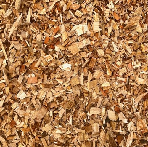 Heinrichs Agrar 1000 L Hackschnitzel Eiche extrem langlebig mit hohem Brennwert Holzschnitzel Fallschutz Gartengestaltung Deko Mulch Holzhackschnitzel per DHL von Heinrichs Agrar