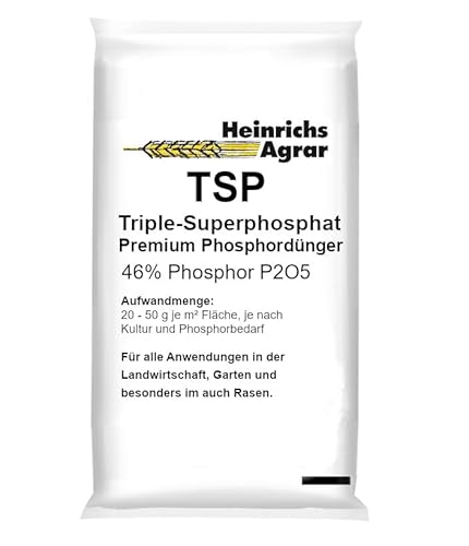 Heinrichs Agrar Premium Phosphordünger 46% TSP Triple Superphosphat 25 kg für Rasen, Garten, Landwirtschaft von Heinrichs Agrar