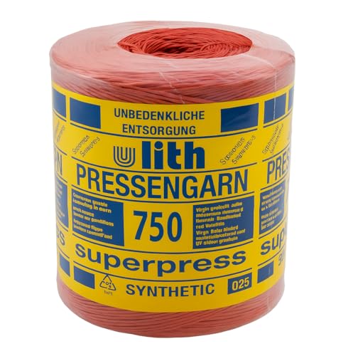 Heinrichs Agrar Ulith Pressengarn XL-750, 5 kg Rolle, rot, 750 m/kg, extra robust und widerstandsfähig von Heinrichs Agrar