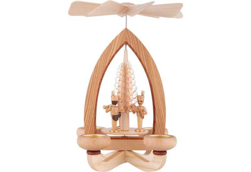 Heinz Lorenz Pyramiden Weihnachtspyramide 1-stöckige Pyramide Bergleute - natur (28cm) von Heinz Lorenz Pyramide von Heinz Lorenz Pyramiden
