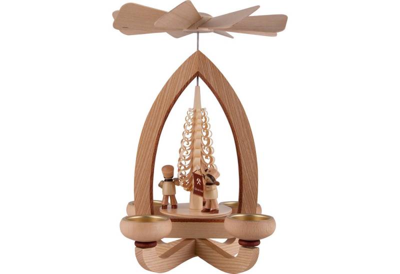 Heinz Lorenz Pyramiden Weihnachtspyramide 1-stöckige Pyramide Bergmannszug - natur (28cm) von Heinz Lorenz Pyram von Heinz Lorenz Pyramiden