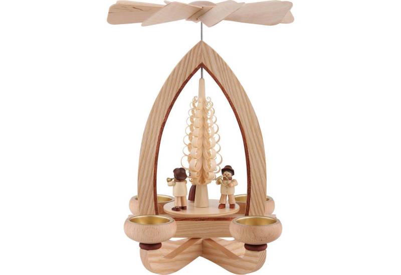 Heinz Lorenz Pyramiden Weihnachtspyramide 1-stöckige Pyramide Bläsertrio - natur (28cm) von Heinz Lorenz Pyramid von Heinz Lorenz Pyramiden