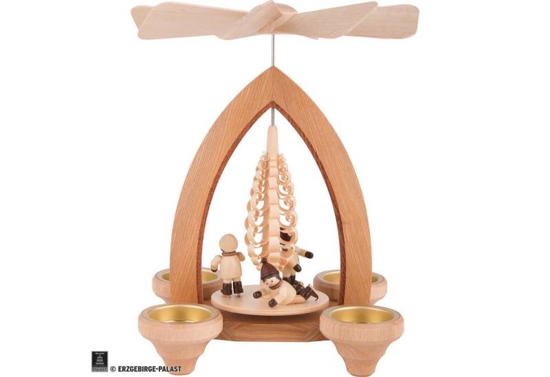Heinz Lorenz Pyramiden Weihnachtspyramide 1-stöckige Pyramide Eisläufer - natur (26cm) von Heinz Lorenz Pyramide von Heinz Lorenz Pyramiden