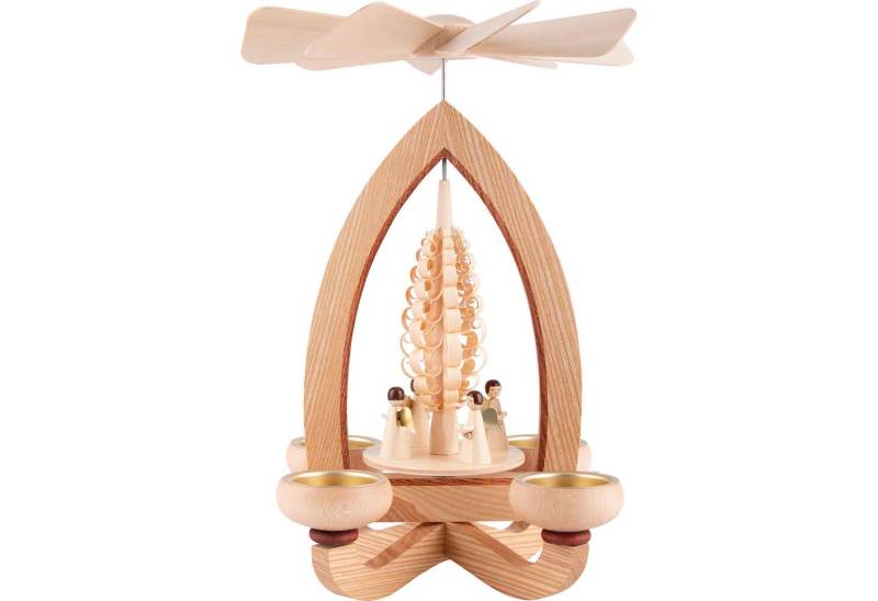 Heinz Lorenz Pyramiden Weihnachtspyramide 1-stöckige Pyramide Engel - natur (28cm) von Heinz Lorenz Pyramiden von Heinz Lorenz Pyramiden