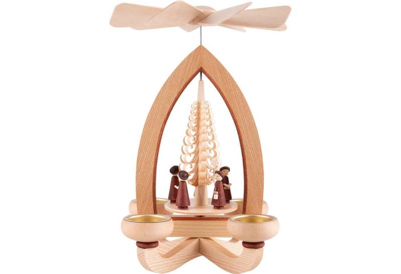 Heinz Lorenz Pyramiden Weihnachtspyramide 1-stöckige Pyramide Kurrende - natur (28cm) von Heinz Lorenz Pyramiden von Heinz Lorenz Pyramiden
