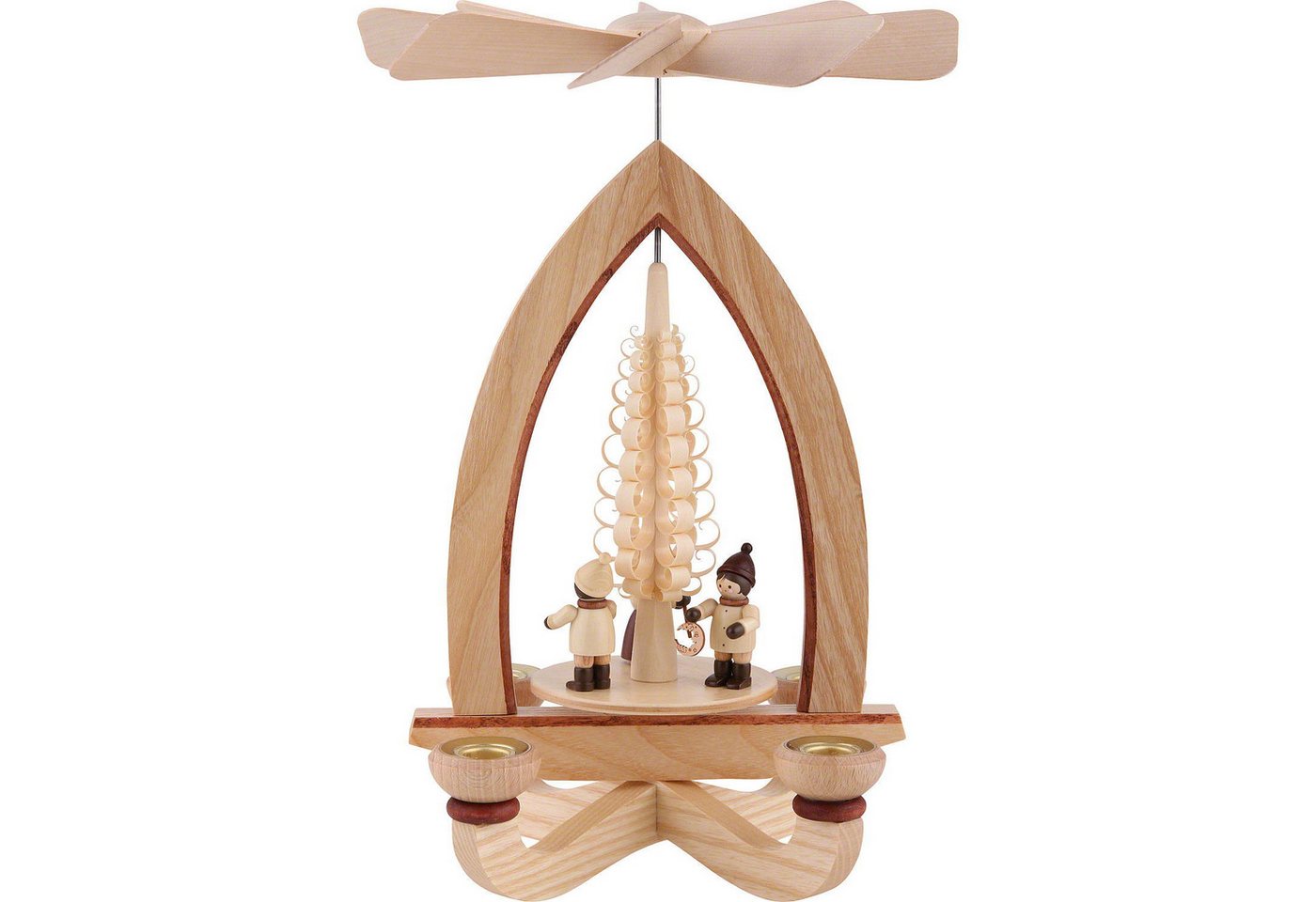 Heinz Lorenz Pyramiden Weihnachtspyramide 1-stöckige Pyramide Lampionkinder - natur (28cm) von Heinz Lorenz Pyra von Heinz Lorenz Pyramiden