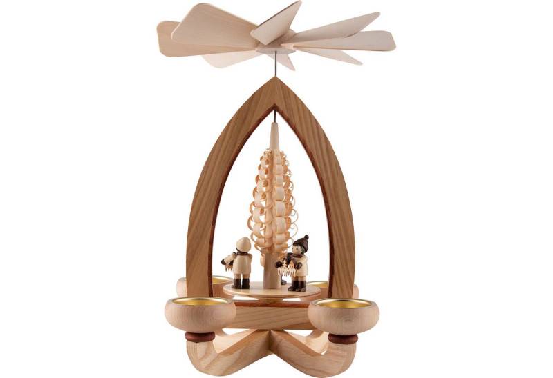 Heinz Lorenz Pyramiden Weihnachtspyramide 1-stöckige Pyramide Striezelkinder - natur (28cm) von Heinz Lorenz Pyr von Heinz Lorenz Pyramiden
