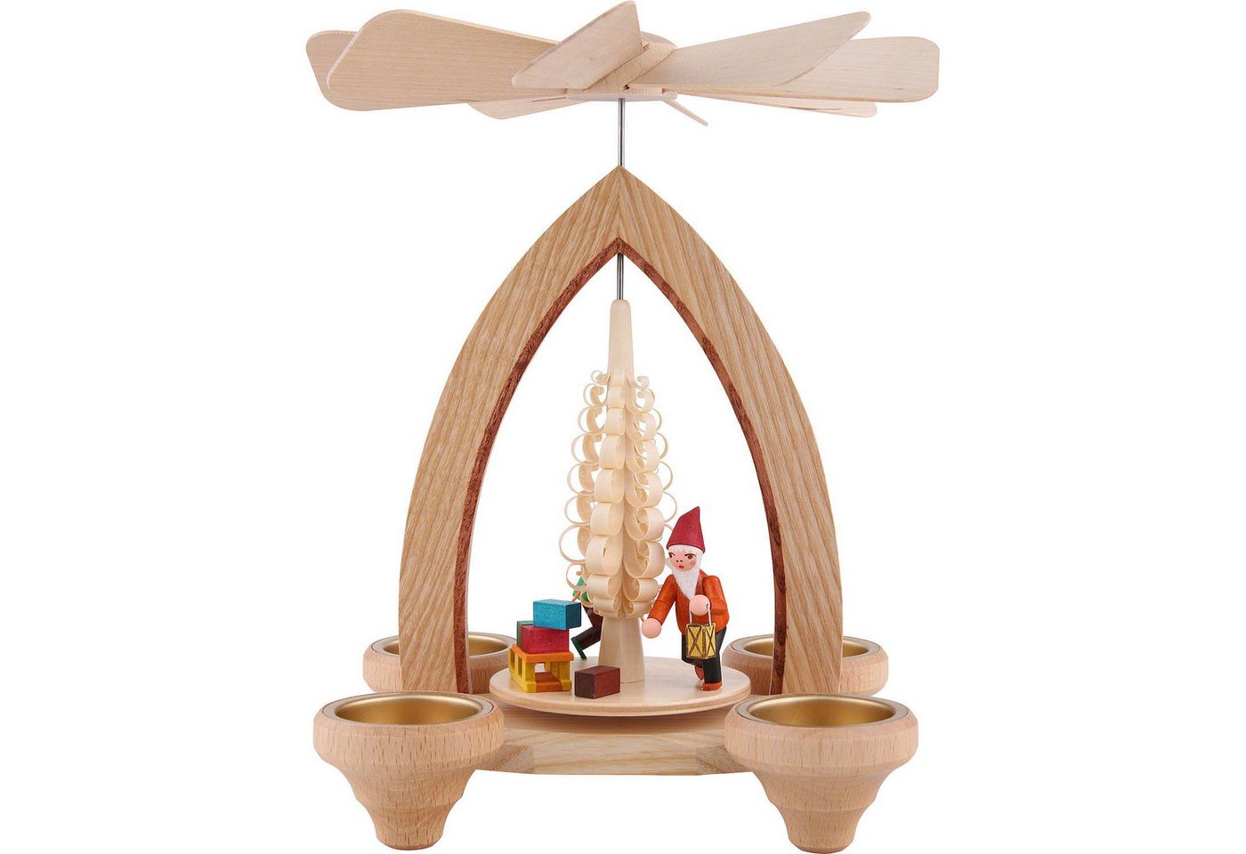 Heinz Lorenz Pyramiden Weihnachtspyramide 1-stöckige Pyramide Wichtel - farbig (26cm) von Heinz Lorenz Pyramiden von Heinz Lorenz Pyramiden