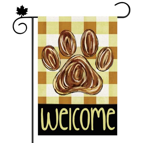 Heirloom Haven Gartenflagge mit Herbstpfotenabdruck, 30,5 x 45,7 cm von Heirloom Haven