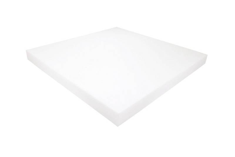 Heiro Auflagekissen Schaumstoff Kissen Weiß 50cm x 50cm x 4cm RG 40/55 hohe Festigkeit von Heiro