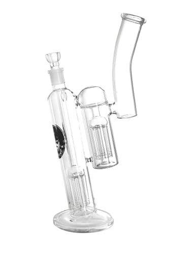 Heisenberg Bubble Double Six-Arm Perc HNBG Bong Glasbong Pfeife Bubbler mit 2X 6-Arm Tree Perkolatoren, Kupplung und Kopf Schliff 18.8 von Heisenberg