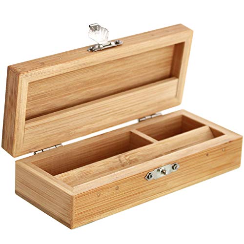 Heisenberg Bambus Box für Selberdreher - 15 x 6 x 4 cm - Rolling Box - 2 Fächer (Extra Small) von Heisenberg
