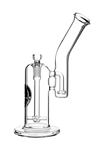 Heisenberg Glasbong Wasserpfeife Monsoon Bubbler Rauchgerät mit 4arm Cross Perc, Schlitzloch-Diffusor und Standard Pur Glaskopf von Heisenberg