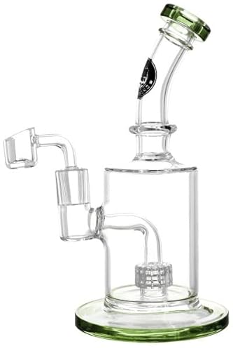 Heisenberg Green Incubator Glasbong Oil Rig Dabbing-/Waxxing-Bong mit Banger 14.5, abgeknicktem Hals und Matrix-Perkolator Heisenberg Green Incubator Glasbong Oil Rig Dabbing-/Waxxing-Bong mit Banger 14.5, abgeknicktem Hals und Matrix-Perkolator von Heisenberg