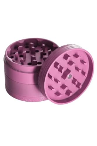 Heisenberg Grinder Kräutermühle MATT aus Metall, mit Keramik beschichtet, 4-lagig, Ø 60 mm, Höhe ca. 4,7 mm zum Mahlen von Gewürzen (Pink) von Heisenberg