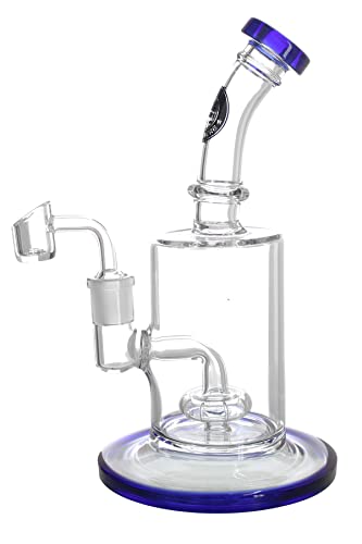 Heisenberg Incubator Percolator Schliff 14.5mm Bong Höhe 22cm Mini Dab Rigs mit Diffusor NS 14 (Blau 2) von Heisenberg