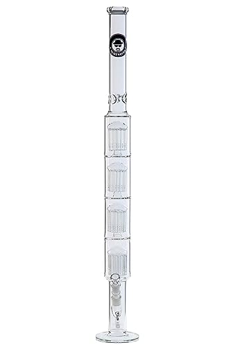 Heisenberg THE BEAST 18.8 Glasbong in Monstergröße mit 4 x 12-armigen Tree-Percs und Einfach, Höhe 84cm, mit Logo von Heisenberg