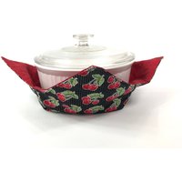 Kirsch Muster Mikrowellen Schale Große Stoff Schüssel Halter von HeislerHobbyHouse