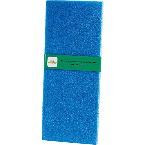 HEISSNER ZF821-00 Filterschwamm 100 x 40 x 5 cm, 10 ppi, blau von Heissner