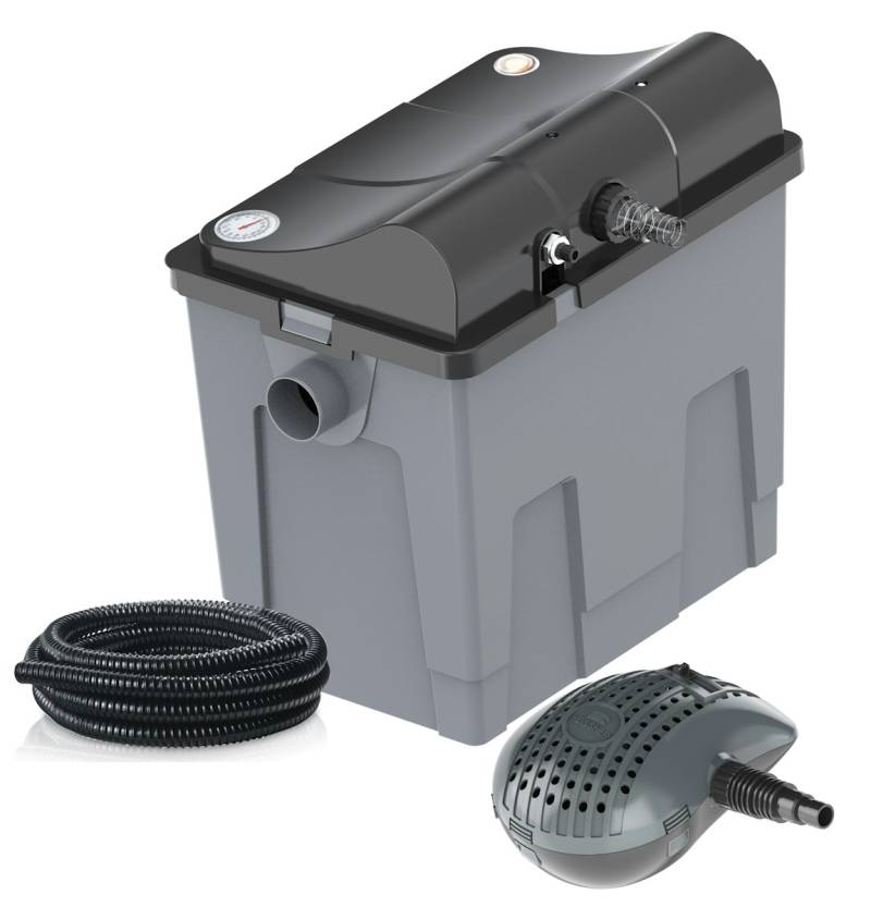 Heissner Durchlauffilter-Set 10m³ - 3300 l/h - 11W UVC (FPU10100-00) ab Modell 2021 von Heissner