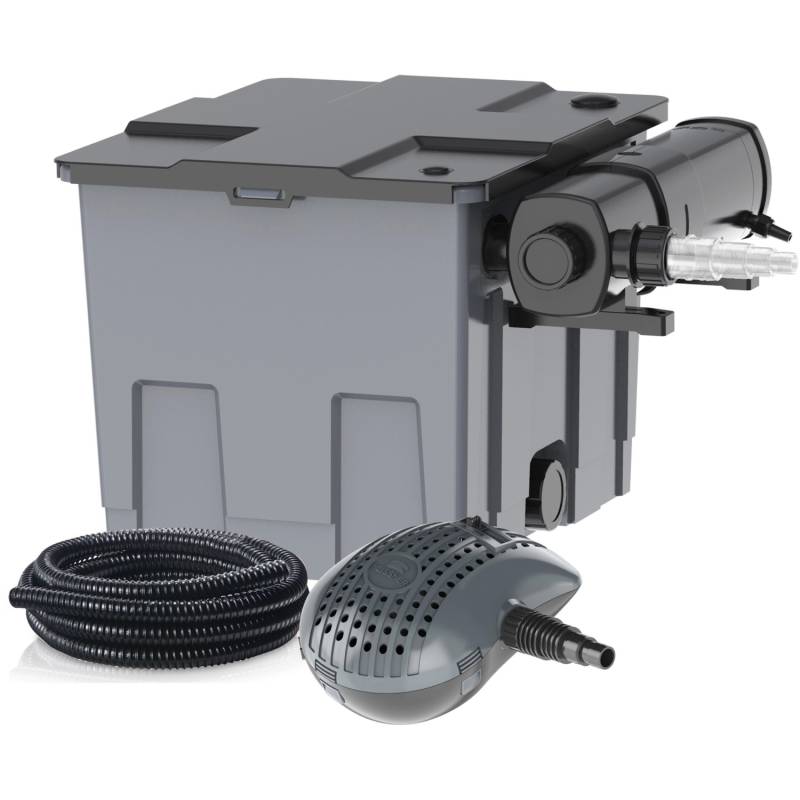 Heissner Durchlauffilter-Set FPU 16000 mit UVC-Klärer für Teiche bis 16.000 l von Heissner