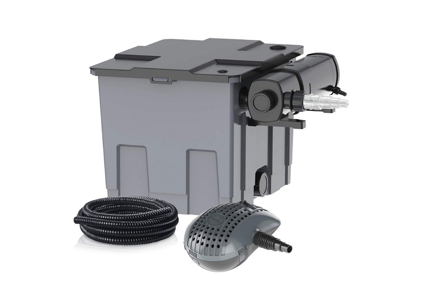 Heissner Teichfilter Heissner Mehrkammerfilter Set 16000 Liter inkl. 18 (Komplett-Set) von Heissner