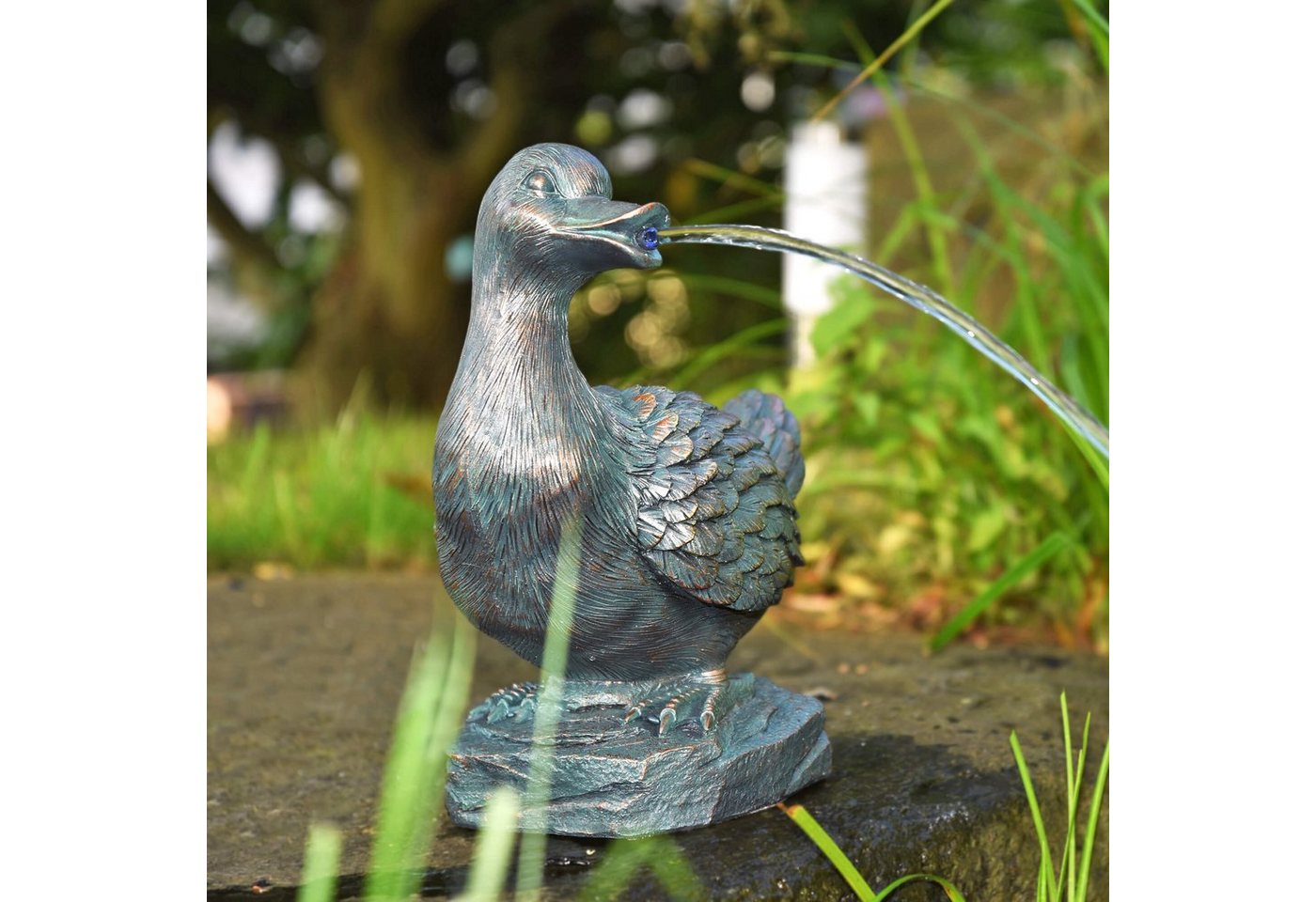 Heissner Wasserspeier Teichfigur 'Ente', 25x15x30cm von Heissner