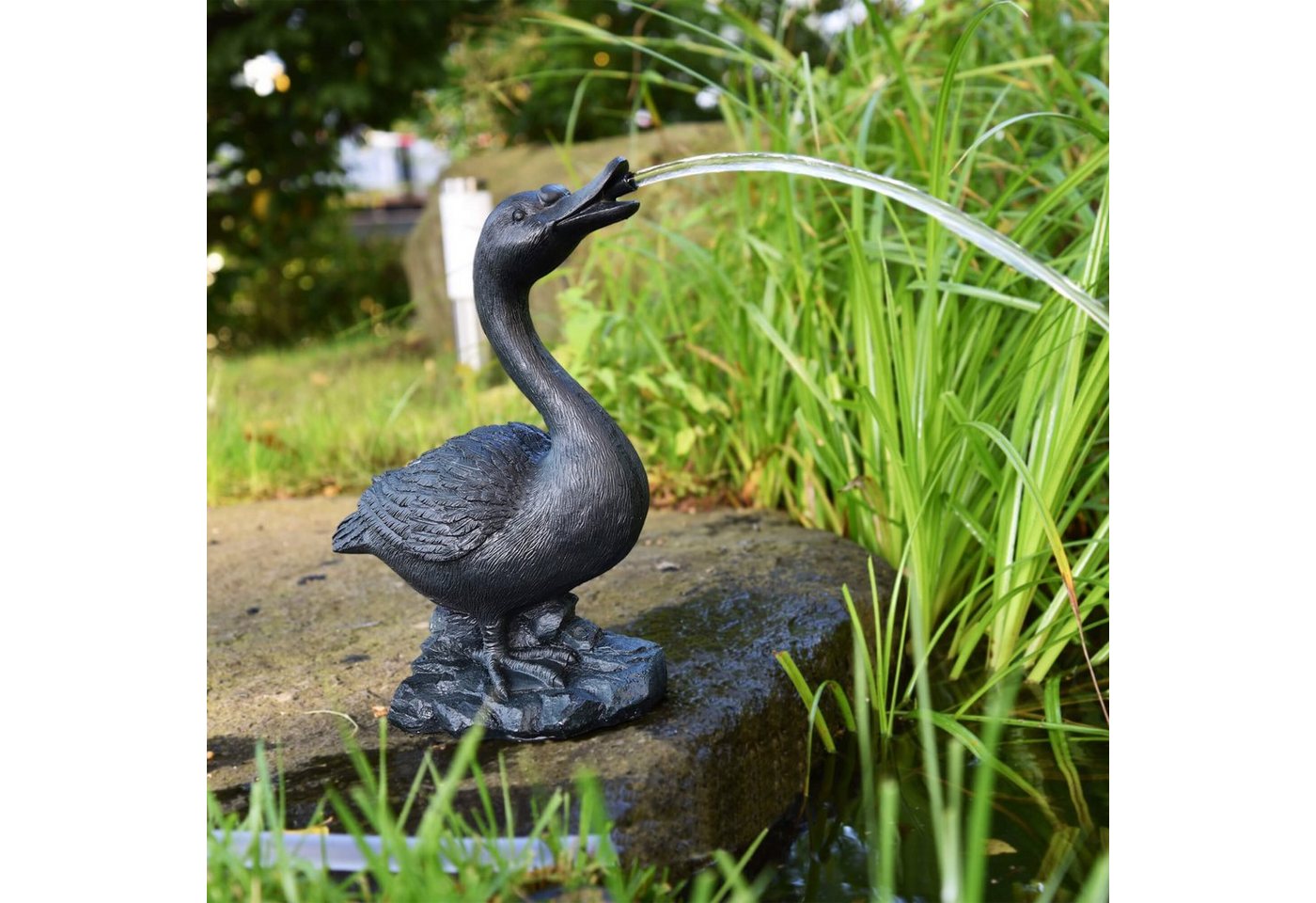 Heissner Wasserspeier Teichfigur 'Gans', 26x16x36cm von Heissner