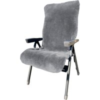 Heitmann Felle Überwurf "Lammfell-Auflage für Garten- und Campingstühle, Sitzauflage", geschorenes Lammfell, warm & kuschelig, perfekt für Garten und Camping von Heitmann Felle