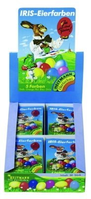 50 Packungen Display mit Eierfarben á 5 Farben von HEITMANN