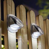 Heitronic - 2er Pack Solar led Wandleuchte Sintra in Transparent - white von Heitronic