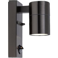 Außenwandleuchte mit Bewegungsmelder Edelstahl Fassadenlampe Terrassenleuchte Gartenlampe stahlfarben, 1x GU10, BxHxT 6,8 x 16,3 x 11 cm Außenwandleuchte mit Bewegungsmelder Edelstahl Fassadenlampe Terrassenleuchte Gartenlampe stahlfarben, 1x GU10, BxHxT 6,8 x 16,3 x 11 cm von Heitronic