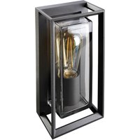 HEITRONIC Außen-Wandleuchte "Alicante", 1 flammig, Leuchtmittel E27  ohne Leuchtmittel, Wand-Außenleuchte,Echtglas,exkl. Leuchtmittel wechselbar von Heitronic