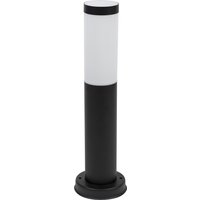 HEITRONIC Sockelleuchte "Larisa", 1 flammig, Leuchtmittel E27  ohne Leuchtmittel, Pollerleuchte,Sockelleuchte,Außenlampe, Edelstahl (schwarz lackiert) von Heitronic